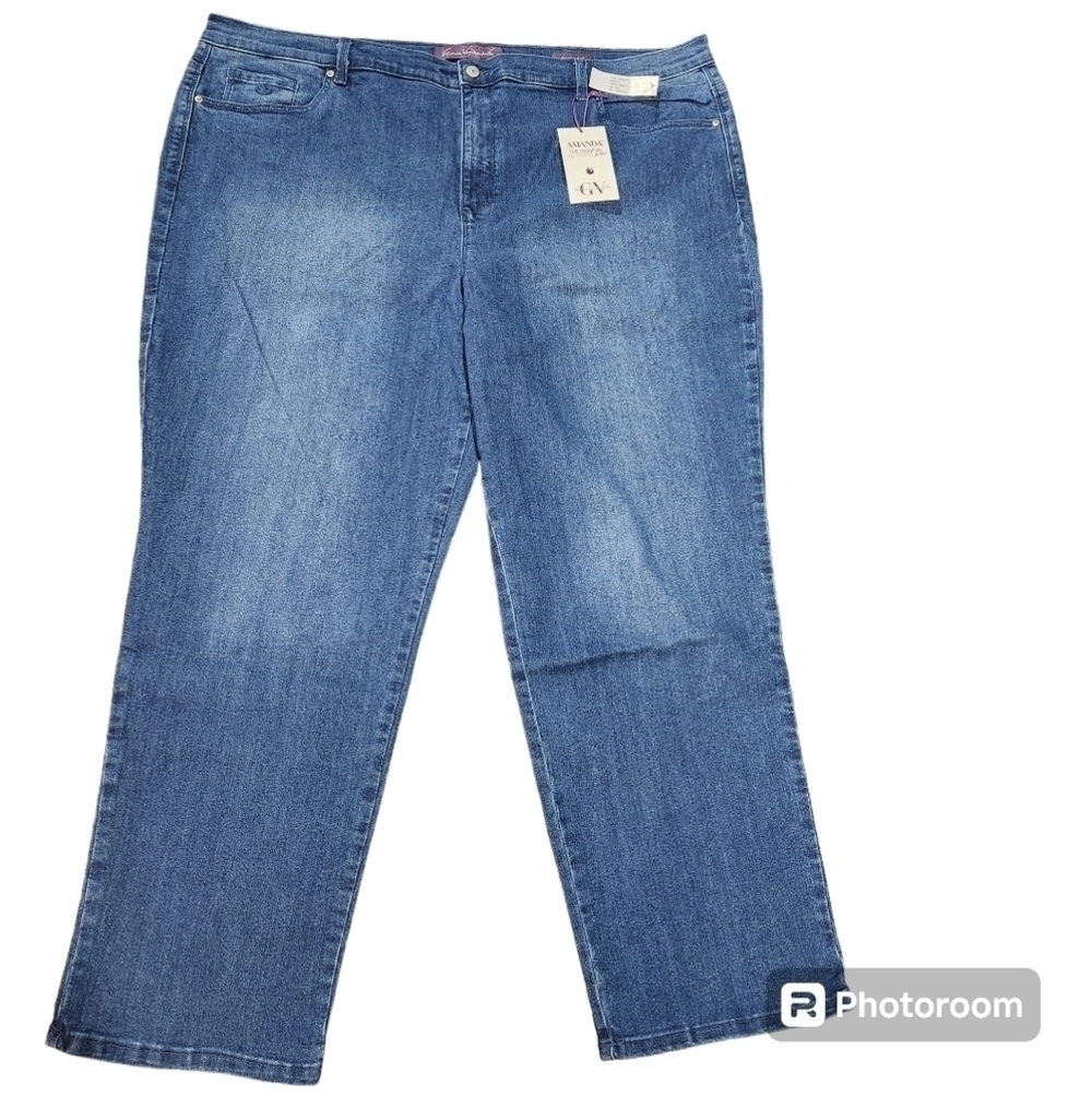 Gloria Vanderbilt Amanda Slimming Tapered Leg Women Jeans Size 24W NWT - Picture 1 of 13